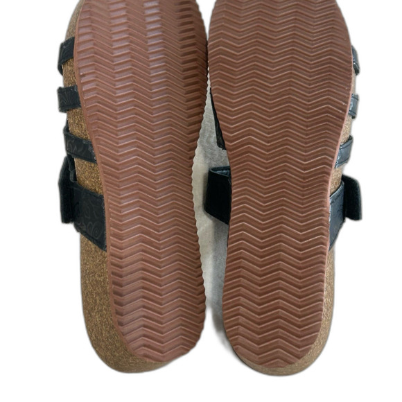 Savvy Slip-Ons Shoe Sandals Women’s Size 9 Color Black Velcro Strap Bark - Picture 10 of 12